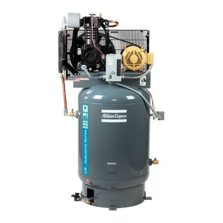 Atlas Copco Atlas Copco CR7.5-TS-80GV-200V 3PH-IS 7.5HP Two-Stage Vertical Compressor - 175 PSI - 200 Volts 2020040016